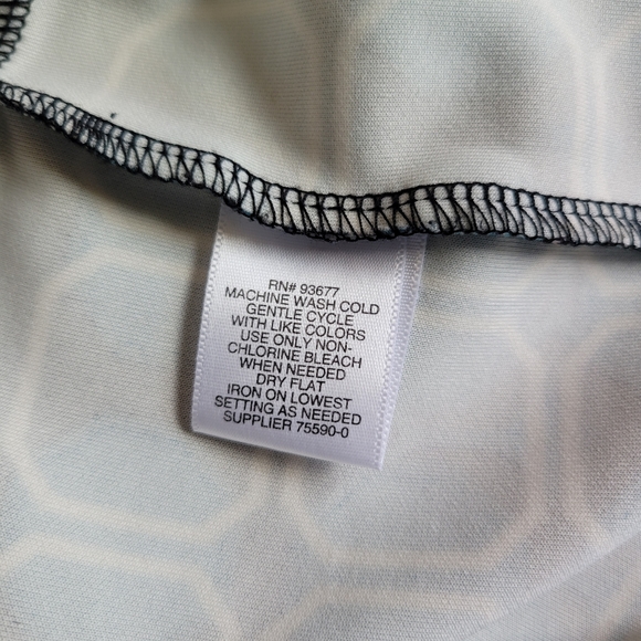 Liz Claiborne Geometric Print Sheath Dress Blue 10 - Picture 10 of 15